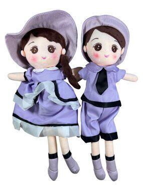 Kawaii Plush Matching Boy & Girl Dolls- Soft Stuffed Plush Doll